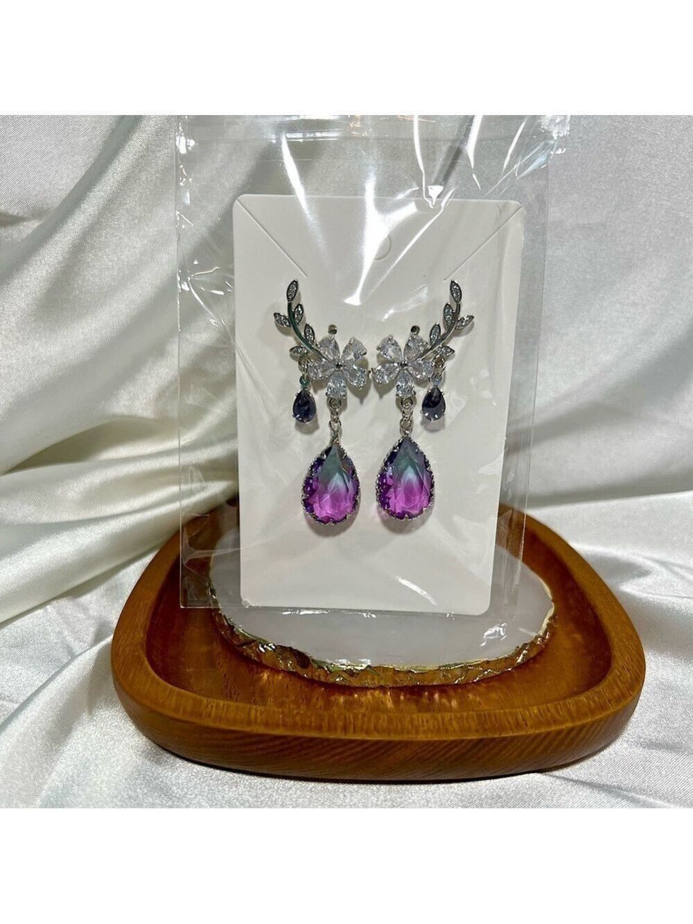 Bi-Color Dangle Earrings